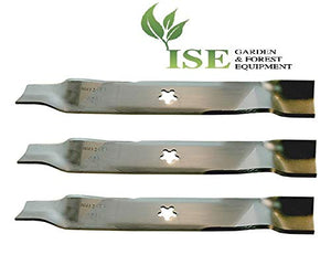 ISE Replacement Set of 3 Lawnmower Blades for Husqvarna, Replaces Part Numbers: 532 17 60-84, 532159705, 532176084