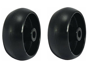 2 Mower Plastic Deck Wheels for John Deere D100 D110 D120 D140 Z225 Z245 Z425