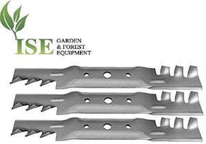 ISE Replacement Set of Three Lawnmower Blades for John Deere, Replaces Part Numbers: GX20250, GX20819
