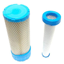 Load image into Gallery viewer, Outer Air Filter Plus Inner Air Filter for Kawasaki 11013-7038, 11013-7039. Same as Ariens 21545400, 21545300: Bobcat 4164576, 4164577: John Deere MIU11747, MIU11748
