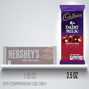 Cadbury, Dairy Milk Chocolate Bar, Fruit & Nut, 3.5 oz