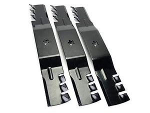 Set of 3, Made In USA Heavy Duty Replacement Mulching Blades For Craftsman, Poulan, Husqvarna Blade Numbers 187255, 187256, or 187254