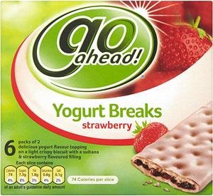 Go Ahead Yogurt Breaks Strawberry 6 Pack 210G