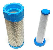 Load image into Gallery viewer, Outer Air Filter Plus Inner Air Filter for Kawasaki 11013-7038, 11013-7039. Same as Ariens 21545400, 21545300: Bobcat 4164576, 4164577: John Deere MIU11747, MIU11748
