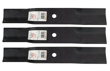 Load image into Gallery viewer, 3 Rotary Mower Blades - Toro Groundmaster 1144 117 Wheel Horse 54-0010 44 Deck 55-4940 106-0630 554940 54-0010-03
