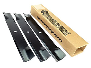 MowerPartsGroup (3) Hi Lift Blades Fits Hustler 54" Raptor SD Fastrak X One Super Z Replaces 797696 601124