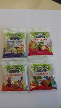 Load image into Gallery viewer, Natural Confectionery Dino Mix, Party Mix, Sour Squirms, Jungle Jellies 130g/4.6oz hanging bags
