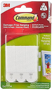 Command White 12 lb Picture Hanging Strips, Decorate Damage-Free, Indoor Use (17201-4PK-ES)