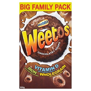 Weetabix Weetos Chocolate Flavour 500g - Pack of 6