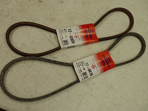6908 / 6839 ( 2 BELT SET ) MTD 754-0280, 754-0370, 954-0280, 954-0370 /&supplier-mowerpartsworldwide
