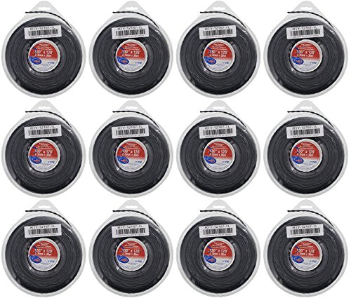 12 Pack of Vortex Trimmer Line 12167, 0.130 X 120' 1 LBS Donuts