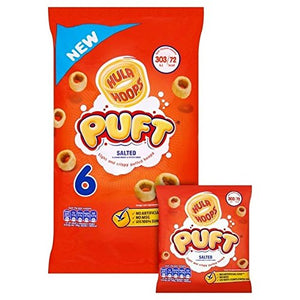 Hula Hoops Puft Salted 15g x 6 per pack - Pack of 2