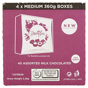 Dairy Box Medium Milk Chocolates, 360g (Pack of 4)