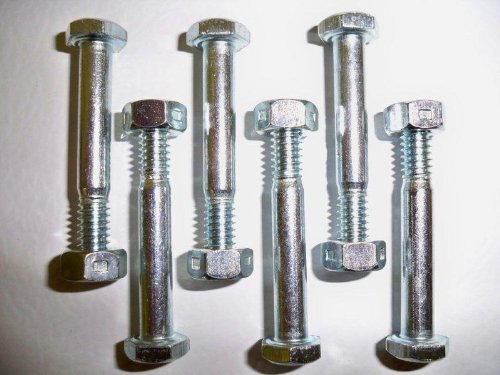 6 Pack, Shear Pins and Nuts, Compatible with Ariens 532005, 510016, 53200500, 51001600.