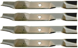 Rotary Set of 4, Lawn Mower Blades - Compatible with: 193957, 532193957, 581116302, 531307220 Craftsman, Poulan, Husqvarna