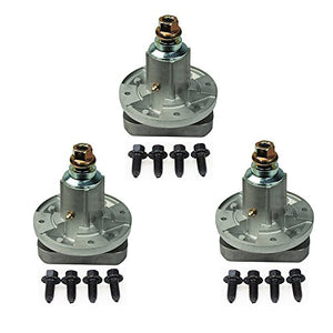 1 Set of 3 Spindle Assemblies w/ Self Tappers John Deere 42" 48" Deck L120 L130 Lawnmowers GY20785