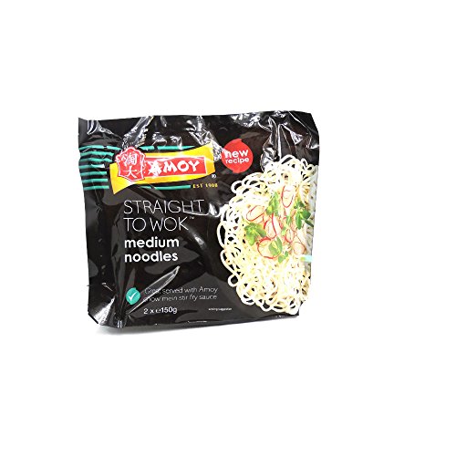 Amoy - Straight to Wok - Medium Noodles - 2 x 150g (Case of 6)