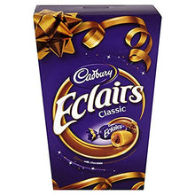Load image into Gallery viewer, Original Cadbury Chocolate Eclairs Carton Imported From The UK England The Best Of British Chocolate Chewy Cadbury Caramel Encapsulates The Soft Chocolatey Centre Which Melts In Your Mouth
