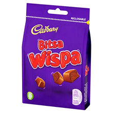 Load image into Gallery viewer, Original Cadbury Bitsa Wispa Chocolate Bag Candy Imported From The UK England The Very Best Of British Candy Delicious Mini Bites Of Wispa Perfect For Sharing &amp; Nibbling
