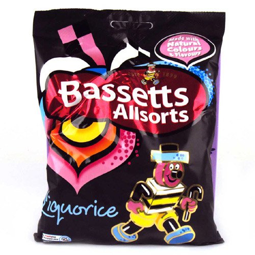 Bassetts Liquorice Allsorts 130g (12 Bags Bulk Buy)