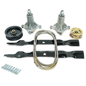 42" Mower Deck Rebuild Kit Spindles Blades Belt Idlers Replacement for Sears Craftsman DYS 4500