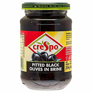 Crespo Pitted Black Olives 354g - Pack of 2
