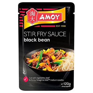 Amoy Straight to Wok Aromatic Black Bean Stir Fry Sauce (120g) - Pack of 6