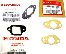 Load image into Gallery viewer, 16221-883-800 (2 each) &amp; 16228-Z0L-840 (1 each) &amp; 16212-ZL8-000 (1 each) Genuine Honda OEM Carburetor Gaskets for GCV160A, GCV160LA, and GCV190LA
