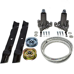 Rebuild Kit Replacement for 42" Sears Craftsman LT1000 LT2000 144959 130794 134149 173437 Belt Made with Kevlar, Oregon Blades