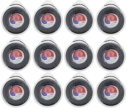12 Pack of Vortex Trimmer Line 12163, 0.130 X 60' 1/2 LBS Donuts
