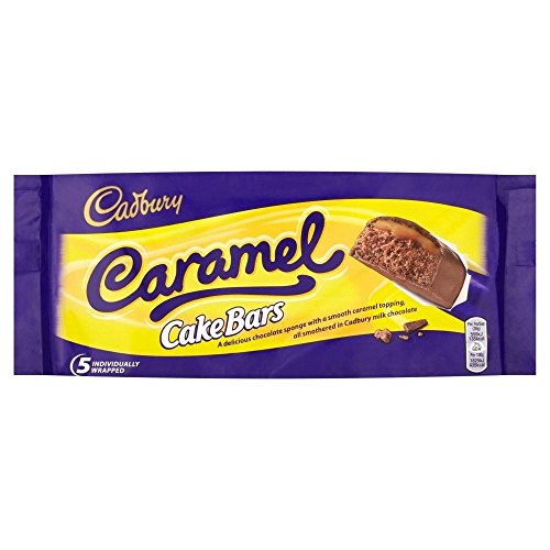 Cadbury Caramel Cake Bars (5 per pack) - Pack of 2