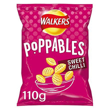 Load image into Gallery viewer, Walkers Poppables Sweet Chilli Sharing Snacks Case, 110 g, Pack of 9
