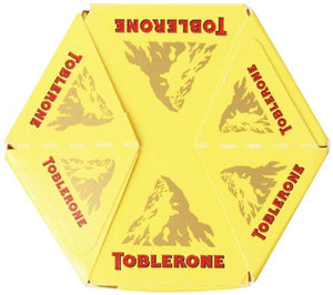 Toblerone Swiss Milk Chocolate w/ Honey & Almond Nougat 1 pack 6 bars-3.52 oz. (100g)