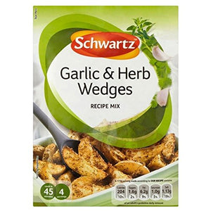 3 x Schwartz Garlic & Herb Wedges Recipe Mix (1.3 oz / 38g)
