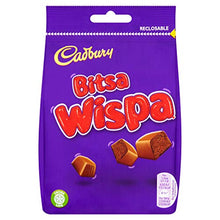 Load image into Gallery viewer, Original Cadbury Bitsa Wispa Chocolate Bag Candy Imported From The UK England The Very Best Of British Candy Delicious Mini Bites Of Wispa Perfect For Sharing &amp; Nibbling

