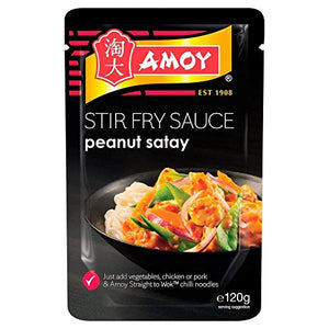 Amoy Straight to Wok Peanut Satay Stir Fry Sauce (120g)