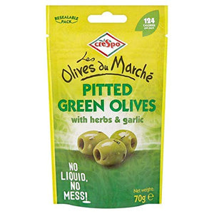 Crespo Olives Green Herbs & Garlic 70g