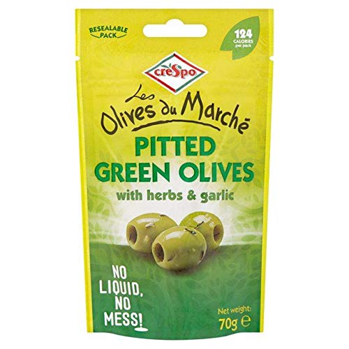 Crespo Olives Green Herbs & Garlic 70g