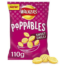 Load image into Gallery viewer, Walkers Poppables Sweet Chilli Sharing Snacks Case, 110 g, Pack of 9
