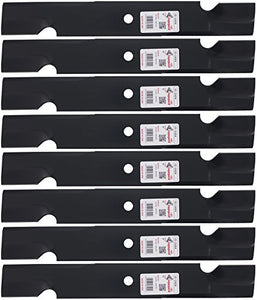Rotary 3404 8 Mower Blades for Exmark Lesco Snapper Toro Windsor 18 Length 2-1/2 Width .2040 Thickness 5/8 Center Hole Fits 52" Deck