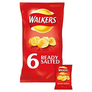 Walkers Ready Salted Crisps 25g x - 6 per pack (0.33lbs)