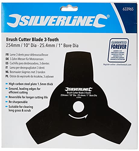 Silverline 633965 Brush Cutter Blade 3-tooth With 25.4mm Bore