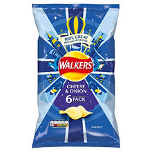 Load image into Gallery viewer, Walkers Cheese &amp; Onion Crisps 6 X 25G
