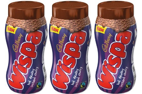 3 x Wispa Hot Frothy Instant Chocolate Drink 246g 8.6oz Jars. Just add Hot Water