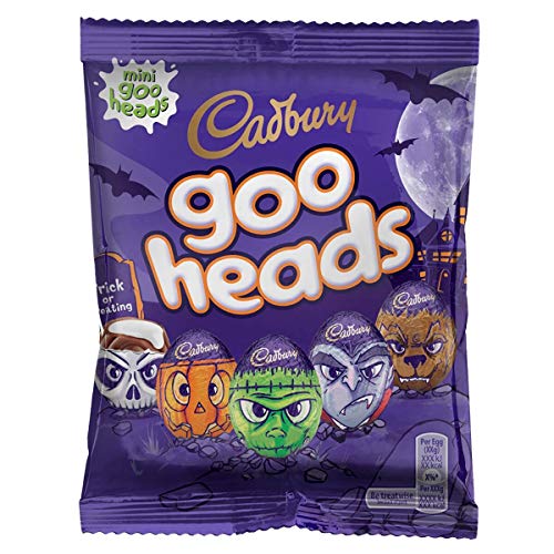 Cadbury Halloween Goo Heads Chocolate Creme Eggs Minis 89g (Case of 10)