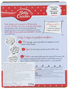 Betty Crocker Choc Chunk Muffin Mix 335g