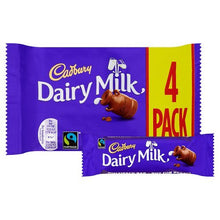 Load image into Gallery viewer, Cadbury Dairy Milk (4 x 32.5g Chocolate Bars) 130g UK / British Chocolates
