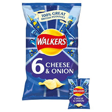 Load image into Gallery viewer, Walkers Cheese &amp; Onion Crisps 6 X 25G
