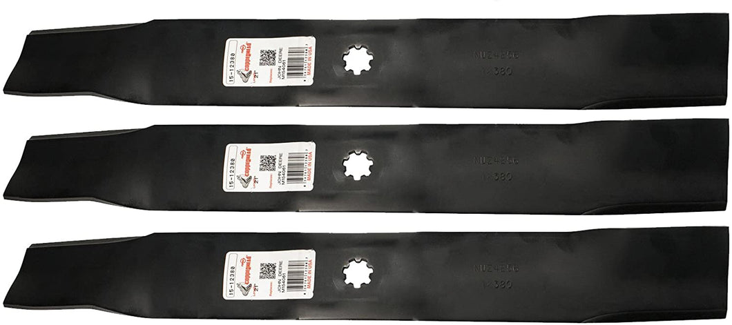 Rotary (3) 12380 Mower Blades for John Deere M154061, M154062, 42