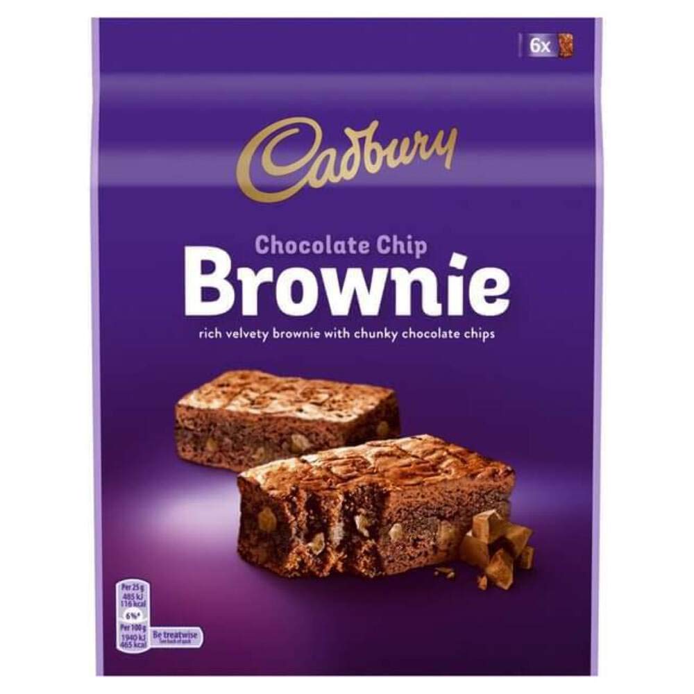 Cadbury Chocolate Chip Brownies (Item Contains 6 Bars) 150g